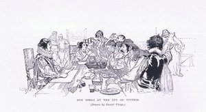 Don Diego alla locanda di Viveros, da The Magazine of Art 1893, Cassell and Company da Daniel Urrabieta Vierge