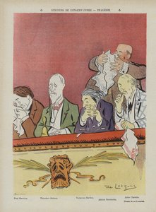 Concorso al Conservatorio di Parigi - tragedia. Illustrazione per Le Rire da Daniel de Losques