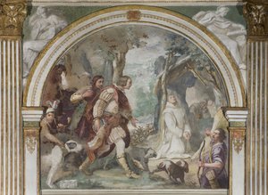 San Ugo incontra Ruggero di Calabria da Daniele Crespi
