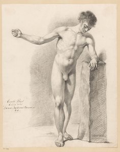 Nudo maschile in piedi, visto di fronte (1° premio 1818)