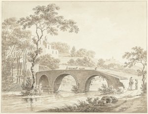 Il ponte sul Tevere a Narni nella campagna romana da Daniël Dupré
