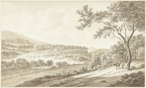 Veduta di Palestrina, vista dalla Villa Adriana