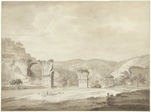 Rovina del ponte di Augusto a Narni, Italia