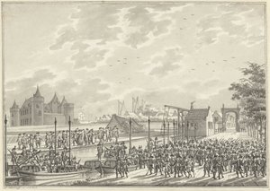 Arrivo dei cittadini armati di Amsterdam a Muiden, 1787 da Daniël Kerkhoff