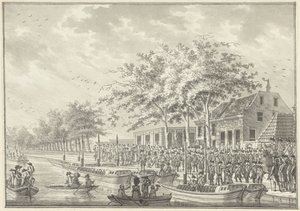 Partenza degli abitanti di Amsterdam per Utrecht, 1787 da Daniël Kerkhoff