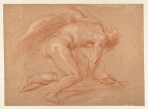 Nudo maschile inginocchiato da Daniël Mijtens (II) (attributed to)