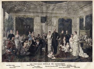 La famiglia reale di Danimarca da Danish School