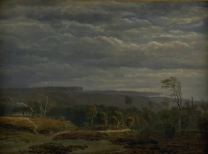 Vista di un paesaggio boscoso nello Jutland da Dankvart Dreyer