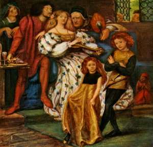 La famiglia Borgia, 1863, c1912 da Dante Gabriel Charles Rossetti