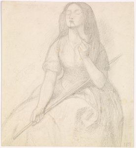 Il ritorno di Tibullo a Delia - Studio per la figura di Delia da Dante Gabriel Charles Rossetti