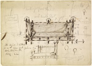 Due disegni per un divano, c.1861-62 da Dante Gabriel Charles Rossetti