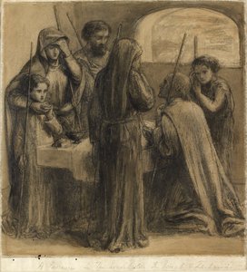 Una Pasqua nella casa di Giuseppe e Zaccaria, c. 1850 da Dante Gabriel Rossetti
