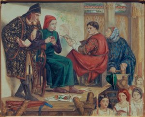 Giotto che dipinge il ritratto di Dante da Dante Gabriel Charles Rossetti