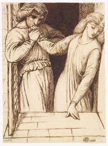 Amleto e Ofelia - Studio compositivo da Dante Gabriel Rossetti