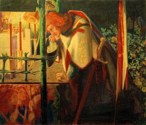 Sir Galahad alla Cappella in Rovina da Dante Gabriel Charles Rossetti