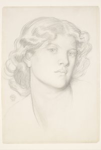 Il pergolato blu - Studio di testa femminile da Dante Gabriel Rossetti