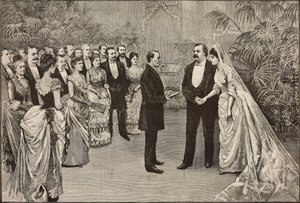 Matrimonio del presidente americano Grover Cleveland e Frances Folsom, 2 giugno, Washington, Stati Uniti d
