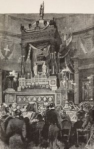 Politici e ufficiali italiani alla cerimonia funebre di Vittorio Emanuele II (1820-1878), re d