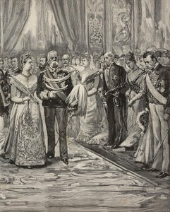Umberto I e Margherita di Savoia al concerto in occasione delle loro nozze d