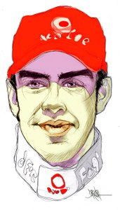 Fernando Alonso Díaz (disegno digitale a matita colorata)