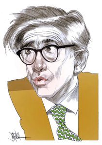 Franco Debenedetti (disegno digitale a matita colorata)