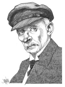 Gustav Meyrink, 2024 (disegno digitale a matita colorata)
