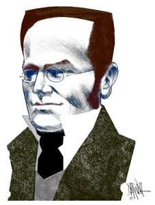 Max Stirner , 2016 (disegno digitale a matita colorata)