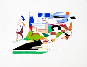 Kennedys (paesaggio), 2019 (gouche su carta) da Darren Coffield