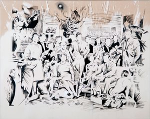 Miracolo dello schiavo, 2017 (olio su tela) da Darren Coffield