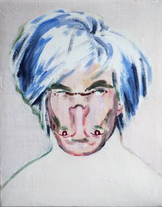 Warhol testa dura, 2013 (acrilico su tela) da Darren Coffield