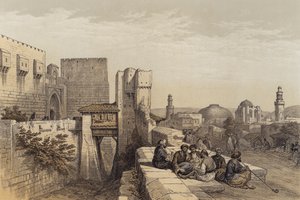 Ingresso alla Cittadella di Gerusalemme da David (after) Roberts