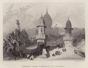 Ghat e Tempio a Gokul da David (after) Roberts