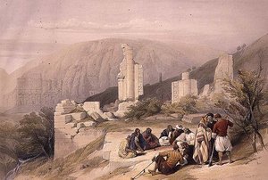 Resti di un arco trionfale a Petra, 8 marzo 1839, tavola 100 dal Volume III di 