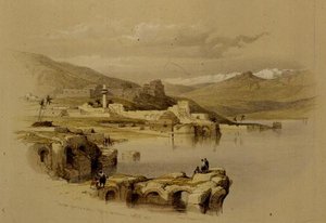 Tiberiade dalle mura, Saffet in lontananza, 22 aprile 1839, tavola 37 da Volume I di 