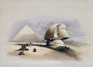 Veduta della Necropoli di Giza, incisione da un disegno di David Roberts (1796-1864)