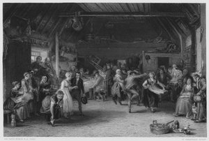 Il matrimonio del penny, dal quadro nella collezione reale da David (after) Wilkie