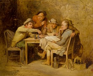 I politici del villaggio da David (attr.) Wilkie