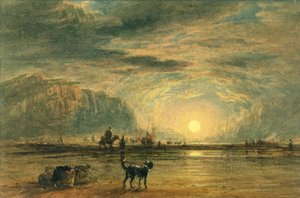 Scena di spiaggia - Alba, c.1820 da David (attr. to) Cox