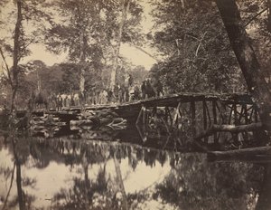 Ponte militare, attraverso il Chickahominy, Virginia da David B. Woodbury