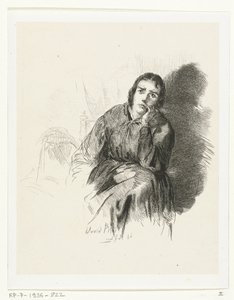 Studio di una donna pensierosa da David Bles