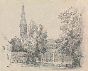 Una vista della cattedrale di Salisbury da David Charles Read