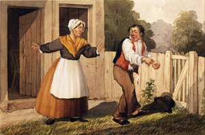 Il marito ubriaco, c.1818 da David Claypoole Johnston