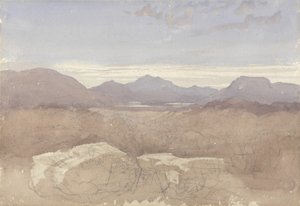 Vista montuosa, Galles del Nord, c.1818 da David Cox
