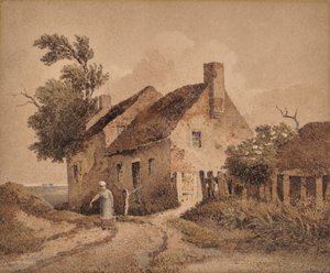 Cottage lungo la strada da David Cox