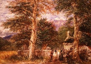 Chiesa di Bettws-y-Coed, Galles del Nord da David Cox