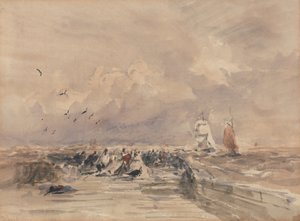 Molo di Dieppe, Vento teso da David Cox