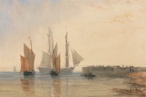 Ingresso al porto di Calais da David Cox