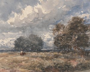Pascolare il gregge, giornata di vento da David Cox