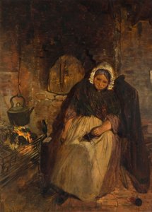 Una vecchia donna addormentata