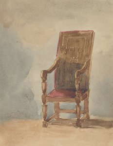Studio di una poltrona antica
